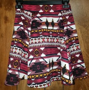 H&M Azteca Print Flare Skirt - Size XS